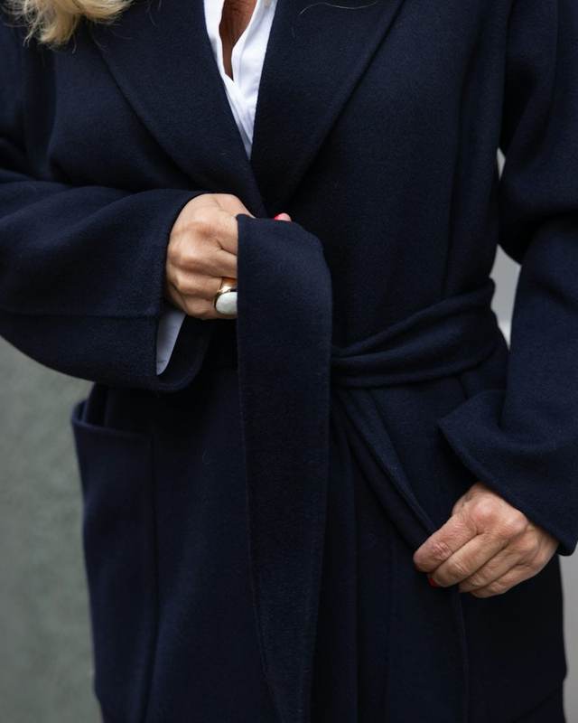 Navy Double Breasted Coat
